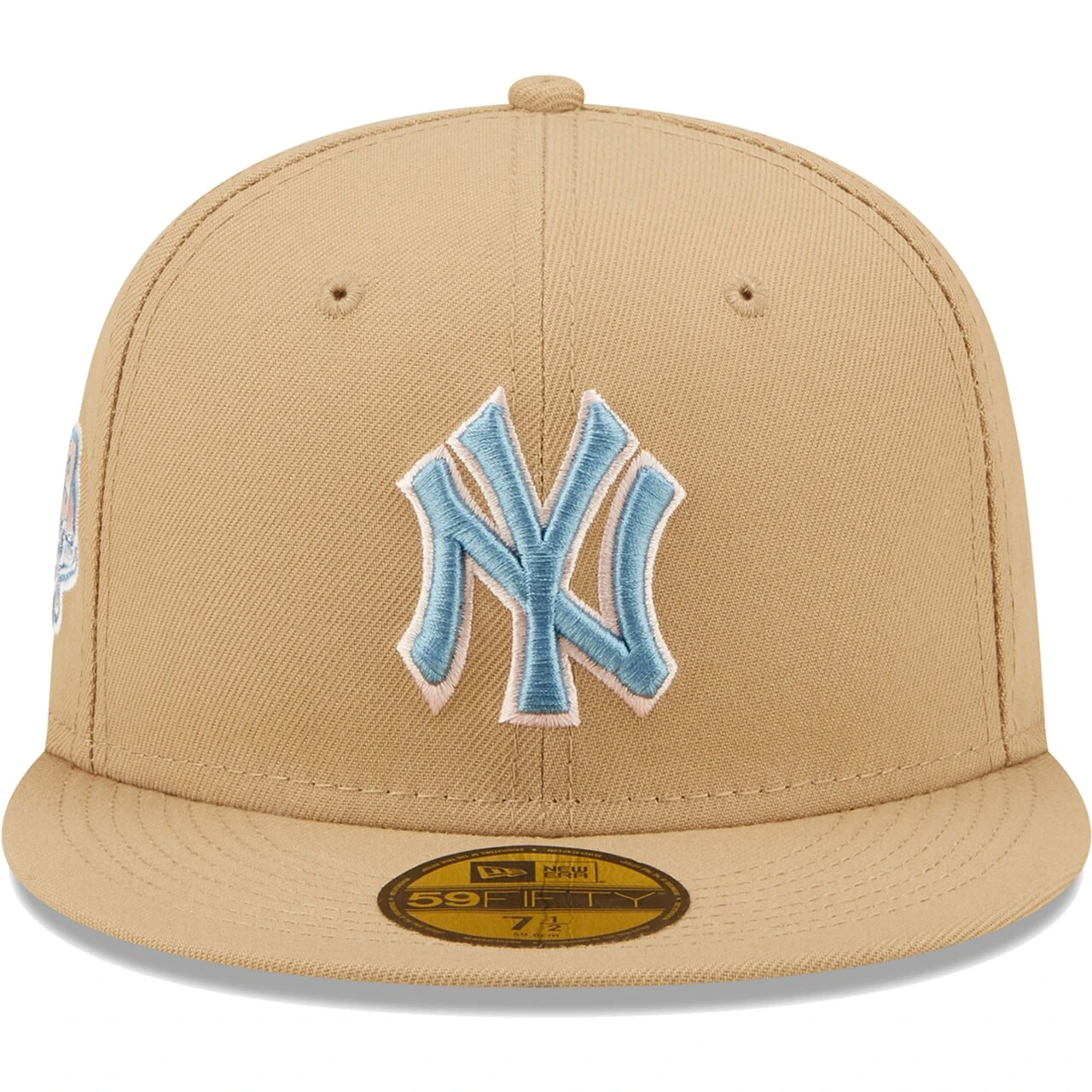Men's New York Yankees New Era Tan 1999 World Series Sky Blue Undervisor 59FIFTY Fitted Hat 4 Men's New York Yankees New Era Tan 1999 World Series Sky Blue Undervisor 59FIFTY Fitted Hat - Image 2
