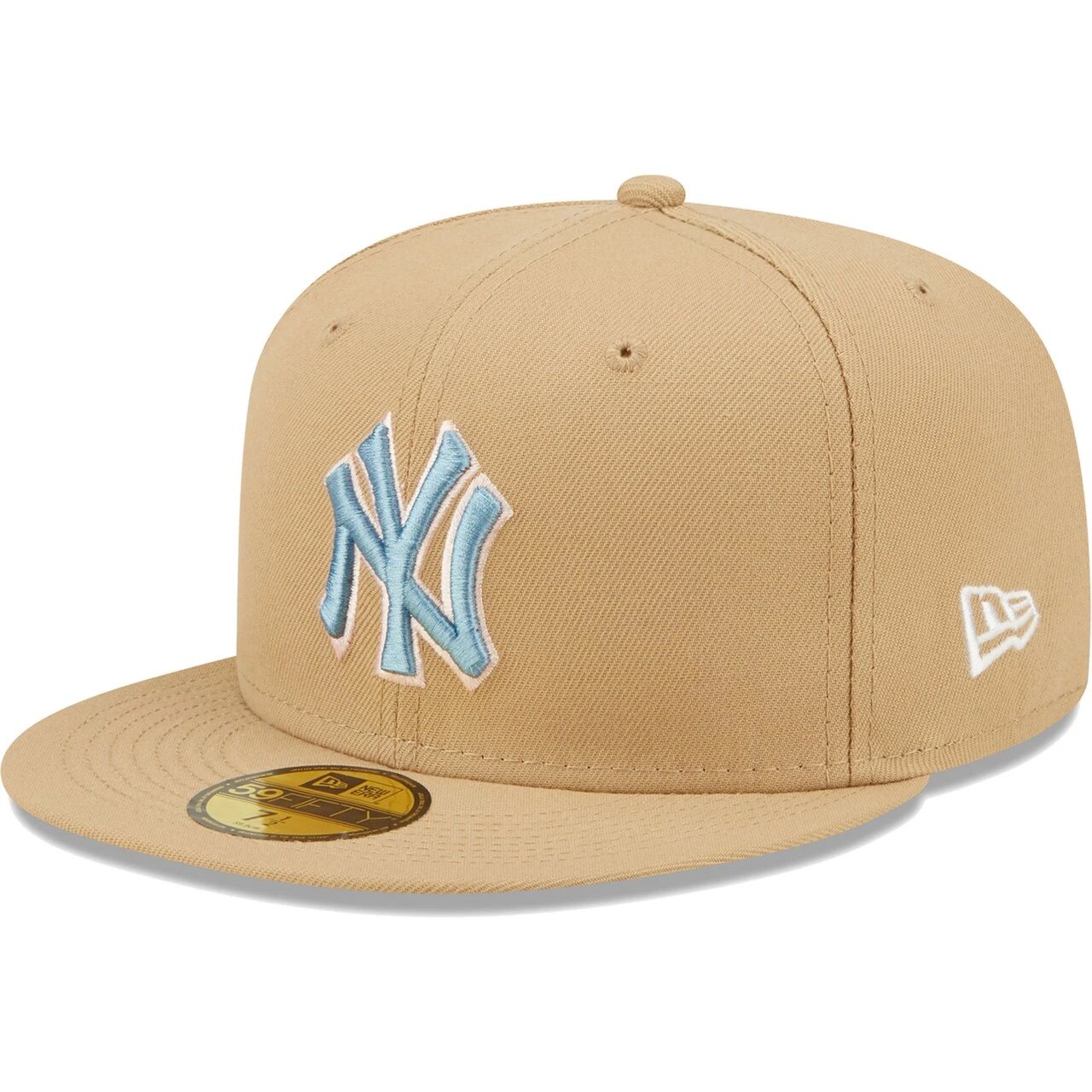 Men's New York Yankees New Era Tan 1999 World Series Sky Blue Undervisor 59FIFTY Fitted Hat 5 Men's New York Yankees New Era Tan 1999 World Series Sky Blue Undervisor 59FIFTY Fitted Hat - Image 3