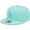 Men's Los Angeles Dodgers New Era Turquoise Icon Color Pack 59FIFTY Fitted Hat -CapNation Shop mens new era turquoise los angeles dodgers icon color pack 59fifty fitted hat pi4414000 altimages ff 4414160 e3e988588a81e8138251alt1 full