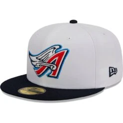 Men's Los Angeles Angels New Era White Optic 59FIFTY Fitted Hat