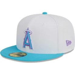 Men's Los Angeles Angels New Era White Vice 59FIFTY Fitted Hat -CapNation Shop mens new era white los angeles angels vice 59fifty fitted hat ss5 p 200003642pv 3u y1u4oix2ieu0gizc2y2gv lnk4phobfmk2sa3kazrx