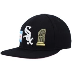 Men's Chicago White Sox Pro Standard Black Double City Pink Undervisor Snapback Hat -CapNation Shop mens pro standard black chicago white sox double city pink undervisor snapback hat ss5 p 4964746pv 3u lvdfuqvxvlbhbrbkual2v g8ag5dcp1ma1tu0vlava