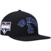 Men's Los Angeles Dodgers Pro Standard Black Stacked Logo Snapback Hat -CapNation Shop mens pro standard black los angeles dodgers stacked logo snapback hat pi4783000 altimages ff 4783399 f6769c67ab994819bc92alt1 full
