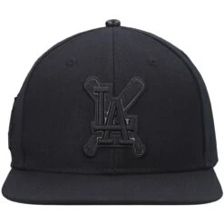 Men's Los Angeles Dodgers Pro Standard Black Triple Black Wool Snapback Hat -CapNation Shop mens pro standard black los angeles dodgers triple black wool snapback hat pi4783000 altimages ff 4783429 2ddfce04cdad3d2ee6bbalt2 full
