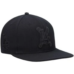 Men's Los Angeles Dodgers Pro Standard Black Triple Black Wool Snapback Hat -CapNation Shop mens pro standard black los angeles dodgers triple black wool snapback hat pi4783000 altimages ff 4783429 2ddfce04cdad3d2ee6bbalt3 full