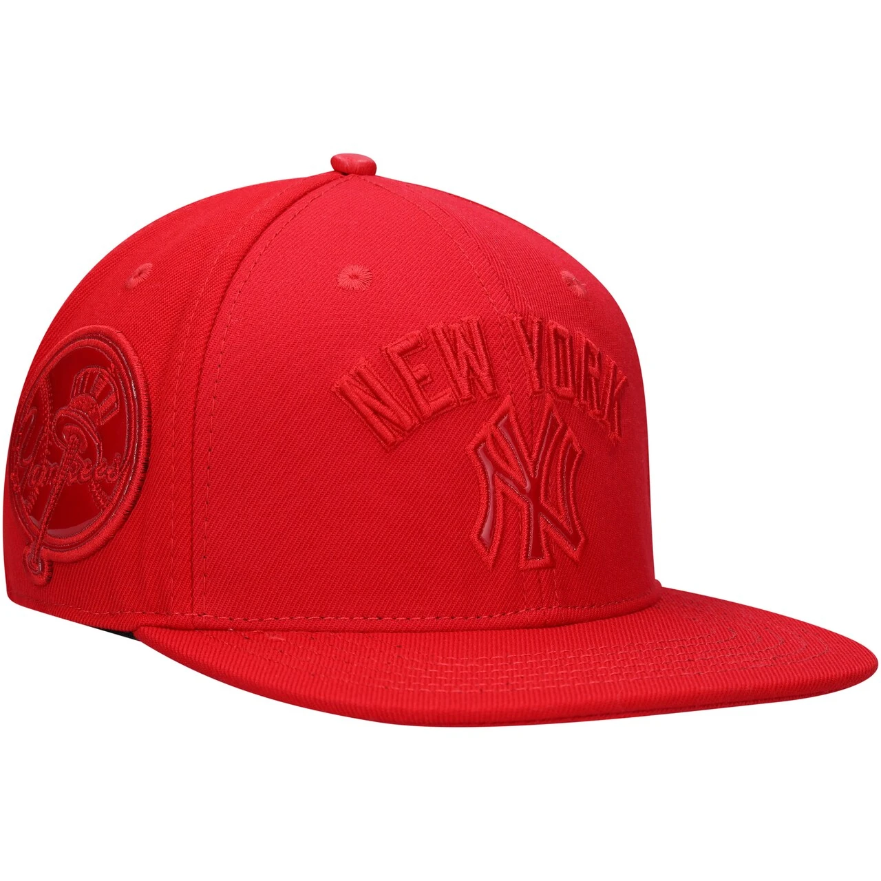Men's New York Yankees Pro Standard Triple Red Snapback Hat 3 Men's New York Yankees Pro Standard Triple Red Snapback Hat