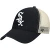 Men's Chicago White Sox '47 Black/Natural Flagship Washed MVP Trucker Snapback Hat -CapNation Shop natural chicago white sox flagship washed mvp trucker snapback hat pi3882000 altimages ff 3882479 2b315b546ec4995e6a4calt1 full