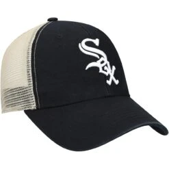 Men's Chicago White Sox '47 Black/Natural Flagship Washed MVP Trucker Snapback Hat -CapNation Shop natural chicago white sox flagship washed mvp trucker snapback hat pi3882000 altimages ff 3882479 2b315b546ec4995e6a4calt3 full