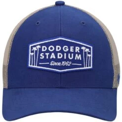 Men's Los Angeles Dodgers '47 Royal/Natural Dodger Stadium Local Haven Trucker Snapback Hat -CapNation Shop natural los angeles dodgers dodger stadium local haven trucker snapback hat pi4481000 altimages ff 4481500 d3335b14a35ea5bc28faalt2 full