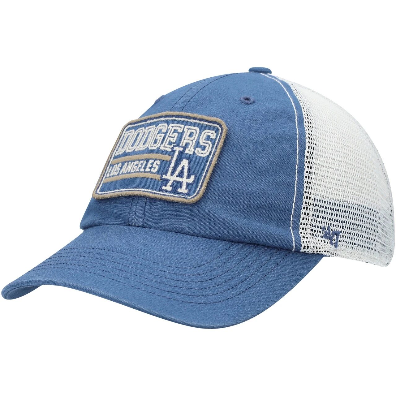 Men's Los Angeles Dodgers '47 Royal/Natural Off Ramp Clean Up Trucker Adjustable Hat 3 Men's Los Angeles Dodgers '47 Royal/Natural Off Ramp Clean Up Trucker Adjustable Hat