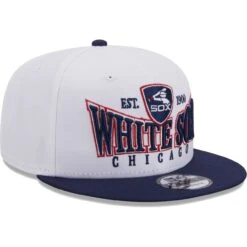 Men's Chicago White Sox New Era White/Navy Crest 9FIFTY Snapback Hat -CapNation Shop navy chicago white sox crest 9fifty snapback hat ss5 p 5001334pv 3u cckzrqimc1y3klz7bymvv okpvpmrcii6eseu5xwzl