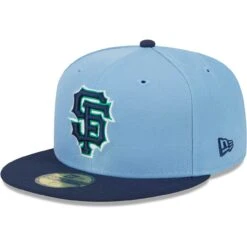 Men's San Francisco Giants New Era Light Blue/Navy Green Undervisor 59FIFTY Fitted Hat -CapNation Shop navy san francisco giants green undervisor 59fifty fitted hat ss5 p 200015958pv 3u muzh9v2fj7k6qjj4da0hv y2uoe2hdst30qo28opyn