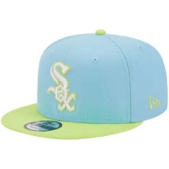 Men's Chicago White Sox New Era Light Blue/Neon Green Spring Basic Two-Tone 9FIFTY Snapback Hat