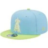 Men's Los Angeles Angels New Era Light Blue/Neon Green Spring Basic Two-Tone 9FIFTY Snapback Hat -CapNation Shop neon green los angeles angels spring basic two tone 9fifty snapback hat ss5 p 5000782pv 1u fbnrthl9c5zkxccsqimyv pus2eiprtsrowyz72f6n