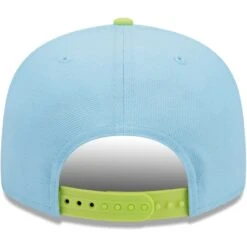 Men's Los Angeles Dodgers New Era Light Blue/Neon Green Spring Basic Two-Tone 9FIFTY Snapback Hat -CapNation Shop neon green los angeles dodgers spring basic two tone 9fifty snapback hat ss5 p 5000787pv 4u 42jxb1vjvwwlmapjekrrv adp0xvahdab4rcvxmenn