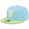 Men's San Francisco Giants New Era Light Blue/Neon Green Spring Color Two-Tone 59FIFTY Fitted Hat -CapNation Shop neon green san francisco giants spring color two tone 59fifty fitted hat ss5 p 5000264pv 1u 2pcpvuvopvhy6jlpykc6v r43t36pupy21bqxo7mxw