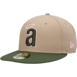 Men's California Angels New Era Khaki/Olive Pink Undervisor 59FIFTY Fitted Hat -CapNation Shop olive california angels pink undervisor 59fifty fitted hat ss5 p 4787146pv 3u cydvn7ukel9eqoe5ckptv kuc9bqxep6ibdlsy9ilc