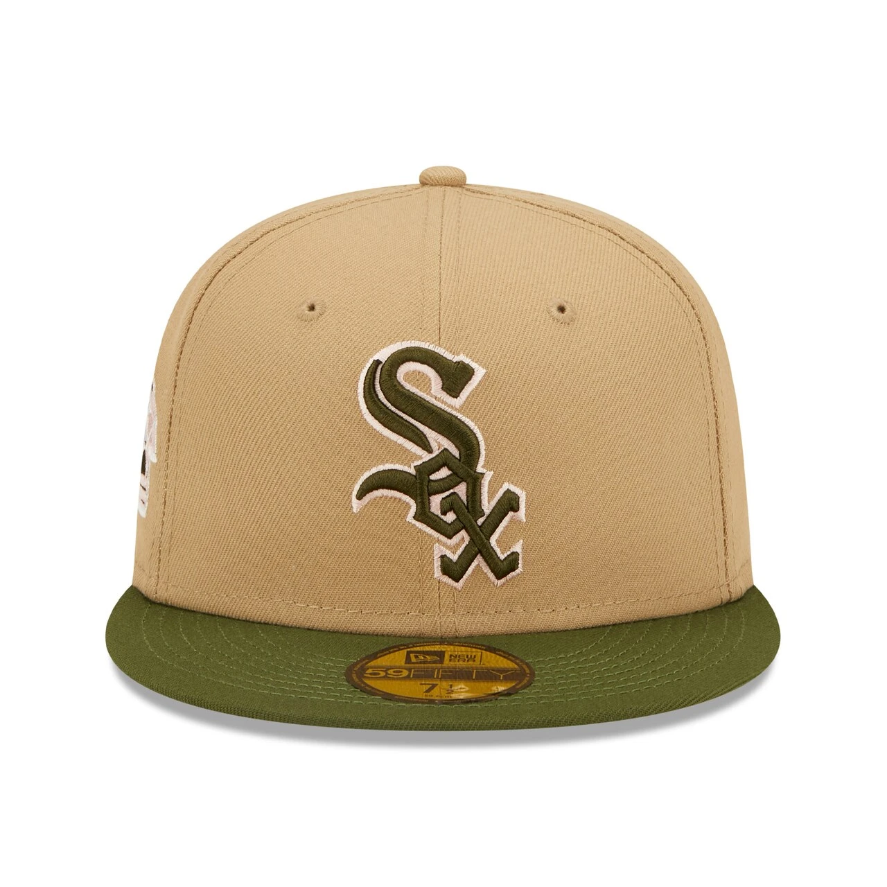 Men's Chicago White Sox New Era Khaki/Olive Pink Undervisor 59FIFTY Fitted Hat 4 Men's Chicago White Sox New Era Khaki/Olive Pink Undervisor 59FIFTY Fitted Hat - Image 2