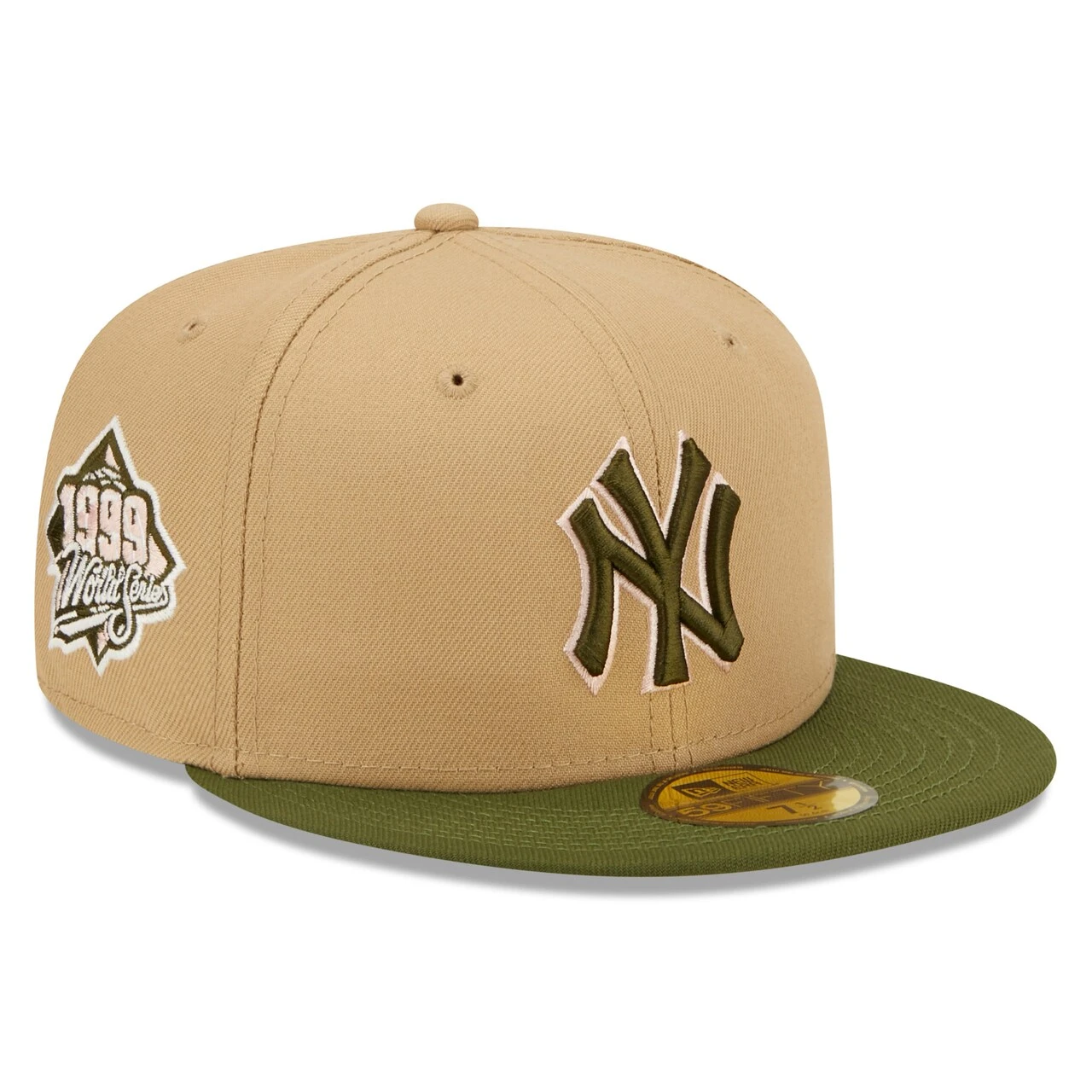 Men's New York Yankees New Era Khaki/Olive Pink Undervisor 59FIFTY Fitted Hat 3 Men's New York Yankees New Era Khaki/Olive Pink Undervisor 59FIFTY Fitted Hat