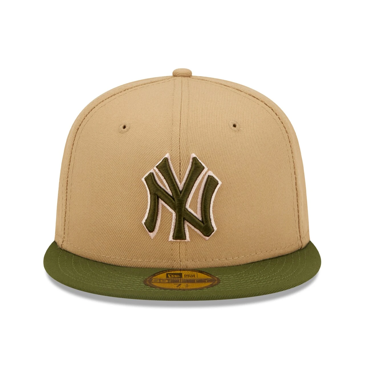 Men's New York Yankees New Era Khaki/Olive Pink Undervisor 59FIFTY Fitted Hat 4 Men's New York Yankees New Era Khaki/Olive Pink Undervisor 59FIFTY Fitted Hat - Image 2