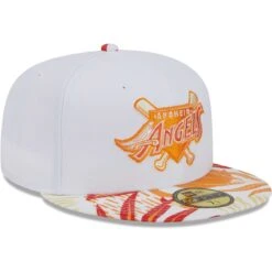 Men's Anaheim Angels New Era White/Orange Cooperstown Collection Flamingo 59FIFTY Fitted Hat -CapNation Shop orange anaheim angels cooperstown collection flamingo 59fifty fitted hat ss5 p 200016126pv 3u khkavozo8uzl8ibo8aiov 59wwvwhvuftozkmekt6t