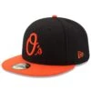 Men's Baltimore Orioles New Era Black/Orange Alternate Authentic Collection On Field 59FIFTY Performance Fitted Hat -CapNation Shop orange baltimore orioles alternate authentic collection on field 59fifty performance fitted hat pi2659000 altimages ff 2659215alt1 full
