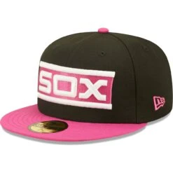 Men's Chicago White Sox New Era Black/Pink Comiskey Park 75th Anniversary Passion 59FIFTY Fitted Hat -CapNation Shop pink chicago white sox comiskey park 75th anniversary passion 59fifty fitted hat ss5 p 4789333pv 3u c3m5dvzqymmgk53kfkd6v sntkb2yq7bdjyajnvikz