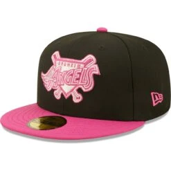 Men's Los Angeles Angels New Era Black/Pink 40th Season Passion 59FIFTY Fitted Hat -CapNation Shop pink los angeles angels 40th season passion 59fifty fitted hat ss5 p 4789339pv 3u tutn6bgdnrekshwqd4aqv zvs5f9zldoaj97lmmgrm