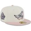 Men's Los Angeles Angels New Era White/Pink Chrome Rogue 59FIFTY Fitted Hat -CapNation Shop pink los angeles angels chrome rogue 59fifty fitted hat ss5 p 200015850pv 1u 9qfweawtllymdmidciifv f9ydafj1oocysalmysrv