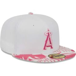 Men's Los Angeles Angels New Era White/Pink Flamingo 59FIFTY Fitted Hat -CapNation Shop pink los angeles angels flamingo 59fifty fitted hat ss5 p 200016125pv 3u 0zlfpbnzzujd8iffb13dv kc72mooxwby1zr814dpz