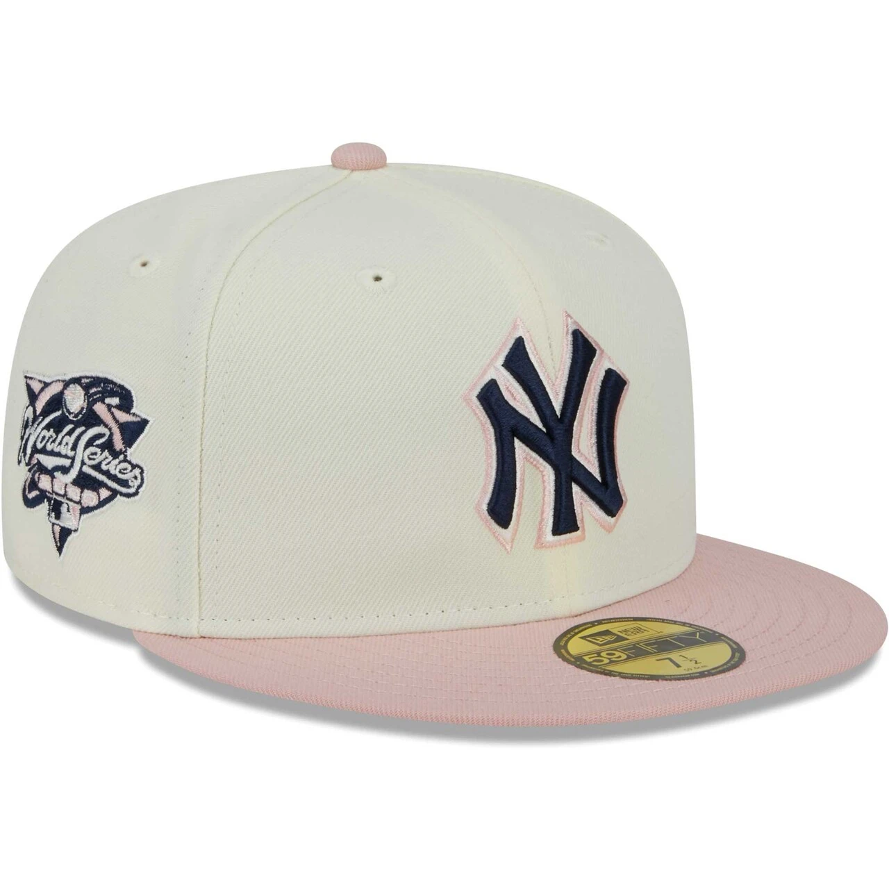Men's New York Yankees New Era White/Pink Chrome Rogue 59FIFTY Fitted Hat 3 Men's New York Yankees New Era White/Pink Chrome Rogue 59FIFTY Fitted Hat