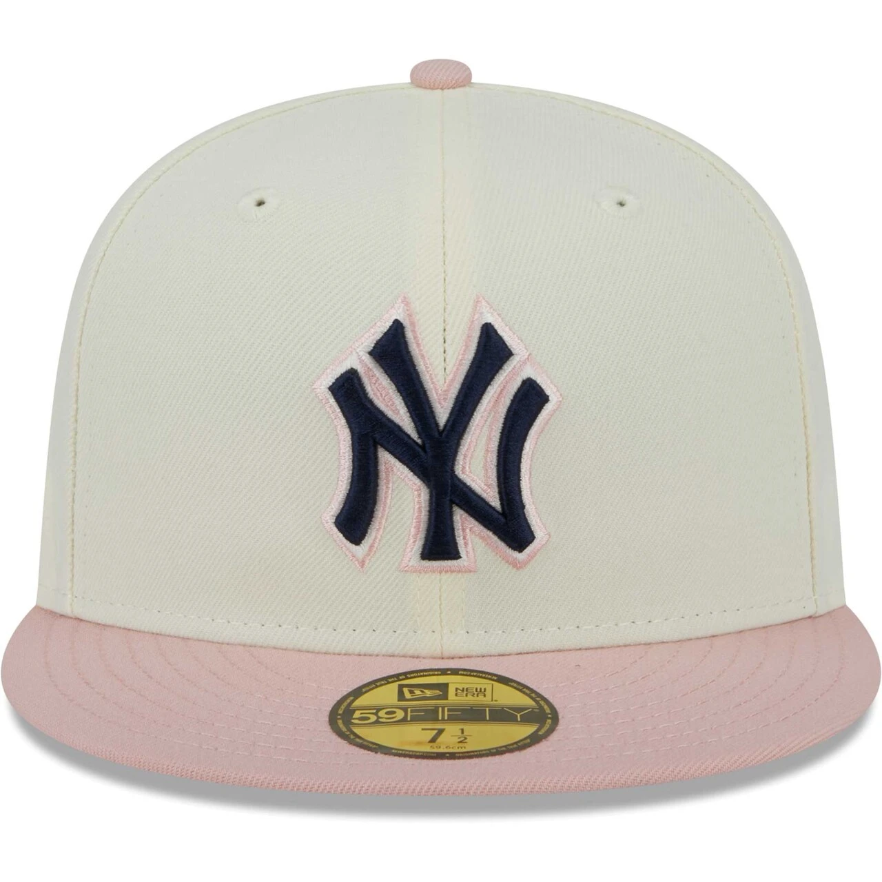 Men's New York Yankees New Era White/Pink Chrome Rogue 59FIFTY Fitted Hat 4 Men's New York Yankees New Era White/Pink Chrome Rogue 59FIFTY Fitted Hat - Image 2