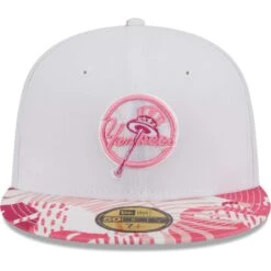 Men's New York Yankees New Era White/Pink Flamingo 59FIFTY Fitted Hat -CapNation Shop pink new york yankees flamingo 59fifty fitted hat ss5 p 200016137pv 2u wa8negnxcrbtieuts2ygv uysxdo2kj57bvfl3ywtb