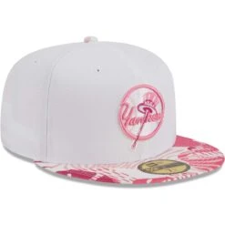 Men's New York Yankees New Era White/Pink Flamingo 59FIFTY Fitted Hat -CapNation Shop pink new york yankees flamingo 59fifty fitted hat ss5 p 200016137pv 3u wa8negnxcrbtieuts2ygv s0koy380ec9qhpk0q63t