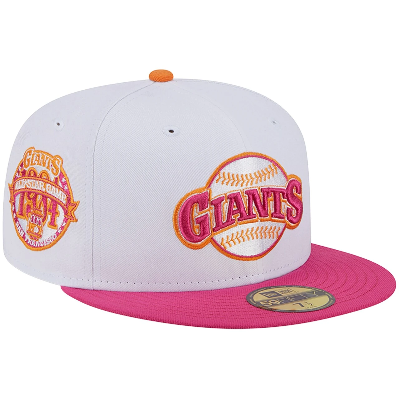 Men's San Francisco Giants New Era White/Pink 1984 MLB All-Star Game 59FIFTY Fitted Hat 3 Men's San Francisco Giants New Era White/Pink 1984 MLB All-Star Game 59FIFTY Fitted Hat