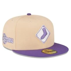 Men's Chicago White Sox New Era Peach/Purple 2005 World Series Side Patch 59FIFTY Fitted Hat