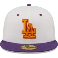 Men's Los Angeles Dodgers New Era White/Purple 40th Anniversary At Dodger Stadium Grape Lolli 59FIFTY Fitted Hat -CapNation Shop purple los angeles dodgers 40th anniversary at dodger stadium grape lolli 59fifty fitted hat ss5 p 4778587pv 2u tefmnrmmze9l2zts3p76v b0ci21avt4xtypfhaqio