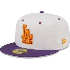 Men's Los Angeles Dodgers New Era White/Purple 40th Anniversary At Dodger Stadium Grape Lolli 59FIFTY Fitted Hat -CapNation Shop purple los angeles dodgers 40th anniversary at dodger stadium grape lolli 59fifty fitted hat ss5 p 4778587pv 3u tefmnrmmze9l2zts3p76v q0t9pmogjqgd5iee52np