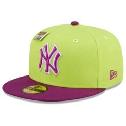 Men's New York Yankees New Era Green/Purple MLB X Big League Chew Swingin' Sour Apple Flavor Pack 59FIFTY Fitted Hat -CapNation Shop purple new york yankees mlb x big league chew swingin sour apple flavor pack 59fifty fitted hat pi4534000 altimages ff 4534347 94f89a0f9e466fc8b4b6alt3 full