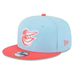 Men's Baltimore Orioles New Era Light Blue/Red Spring Basic Two-Tone 9FIFTY Snapback Hat