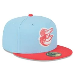 Men's Baltimore Orioles New Era Light Blue/Red Spring Color Two-Tone 59FIFTY Fitted Hat -CapNation Shop red baltimore orioles spring color two tone 59fifty fitted hat ss5 p 5000199pv 3u mauyti0qzflg2f36jhkzv nhowydx68dpmxwcgwmbz