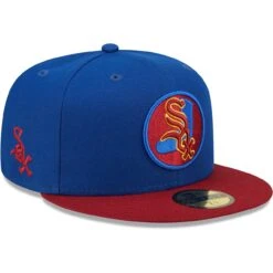 Men's Chicago White Sox New Era Royal/Red Alternate Logo Primary Jewel Gold Undervisor 59FIFTY Fitted Hat