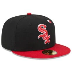 Men's Chicago White Sox New Era Black/Red Heart Eyes 59FIFTY Fitted Hat -CapNation Shop red chicago white sox heart eyes 59fifty fitted hat ss5 p 200000327pv 3u l12vyu6pvw2lmyyyy4w9v 02ncf52h22geih7b4scr