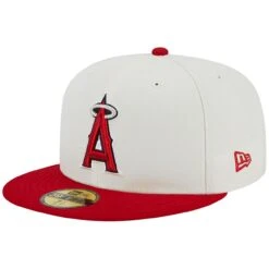 Men's Los Angeles Angels New Era Stone/Red Retro 59FIFTY Fitted Hat -CapNation Shop red los angeles angels retro 59fifty fitted hat ss5 p 4999751pv 3u ak0lacpuhfmxeaounelyv 1zfr5djacjqsyw7b3tk3