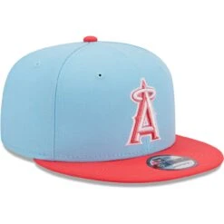 Men's Los Angeles Angels New Era Light Blue/Red Spring Basic Two-Tone 9FIFTY Snapback Hat -CapNation Shop red los angeles angels spring basic two tone 9fifty snapback hat ss5 p 5000784pv 3u bwn7b61eaubdazflxdenv zbcz3onrgagwavu1ubw0