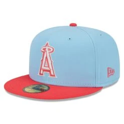 Men's Los Angeles Angels New Era Light Blue/Red Spring Color Two-Tone 59FIFTY Fitted Hat