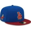 Men's Los Angeles Dodgers New Era Royal/Red Logo Primary Jewel Gold Undervisor 59FIFTY Fitted Hat -CapNation Shop red los angeles dodgers logo primary jewel gold undervisor 59fifty fitted hat pi4858000 altimages ff 4858243 86d6a4bed3a21b660f31alt1 full
