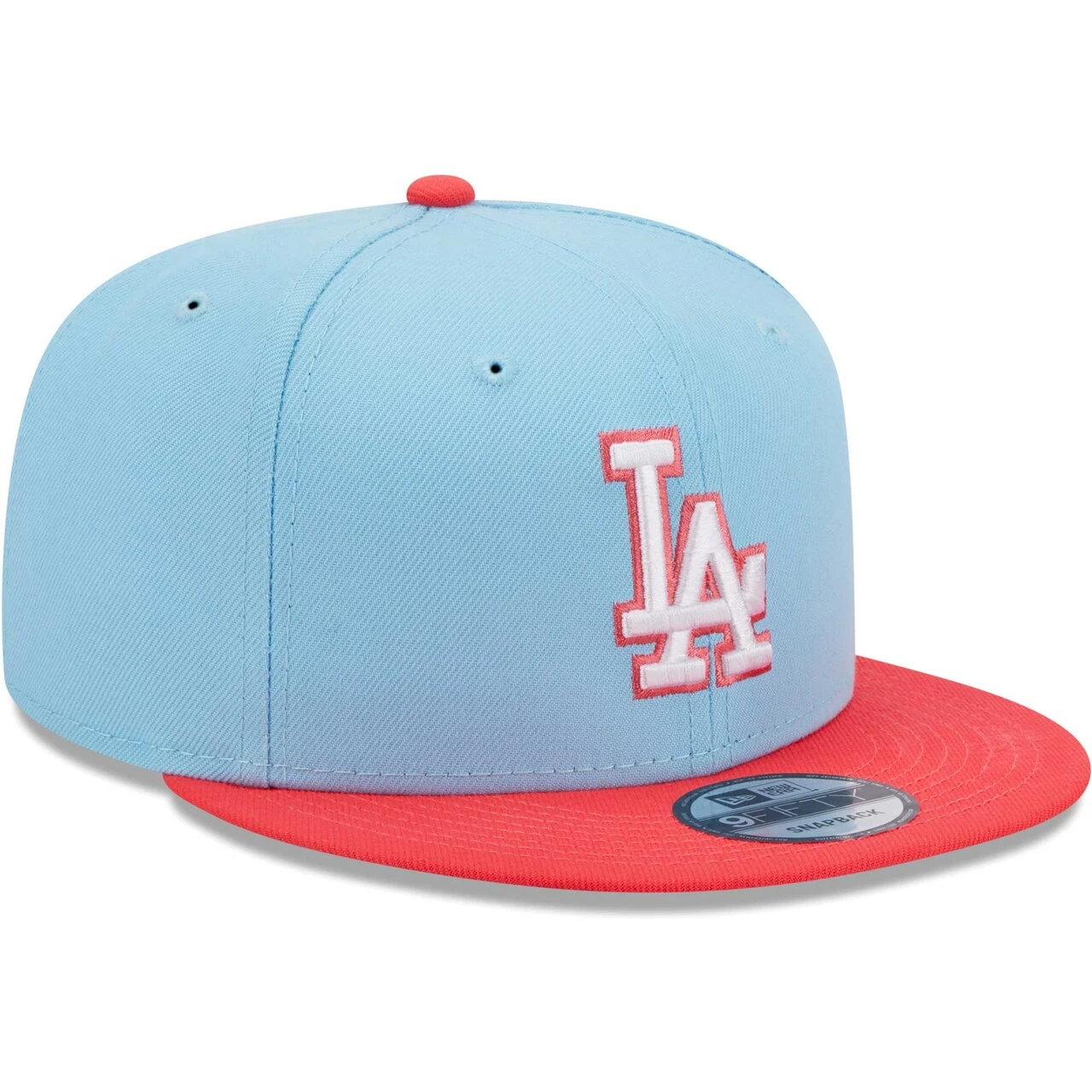 Men's Los Angeles Dodgers New Era Light Blue/Red Spring Basic Two-Tone 9FIFTY Snapback Hat 5 Men's Los Angeles Dodgers New Era Light Blue/Red Spring Basic Two-Tone 9FIFTY Snapback Hat - Image 3
