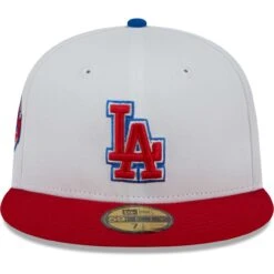 Men's Los Angeles Dodgers New Era White/Red Undervisor 59FIFTY Fitted Hat -CapNation Shop red los angeles dodgers undervisor 59fifty fitted hat ss5 p 200016042pv 2u etmv3jg77yfvn4ulwen4v 4ou5etfxayb5dorglrjf