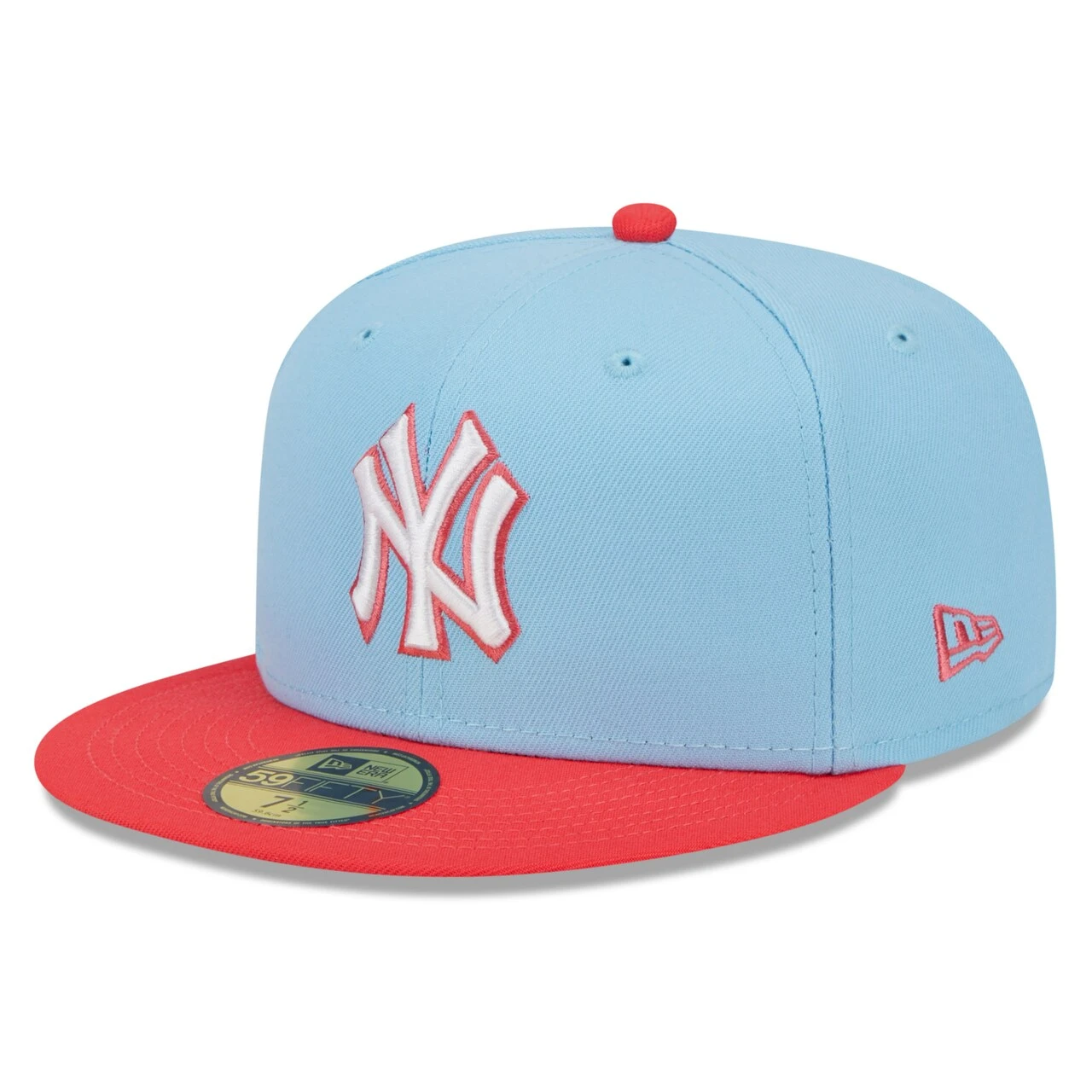 Men's New York Yankees New Era Light Blue/Red Spring Color Two-Tone 59FIFTY Fitted Hat 3 Men's New York Yankees New Era Light Blue/Red Spring Color Two-Tone 59FIFTY Fitted Hat